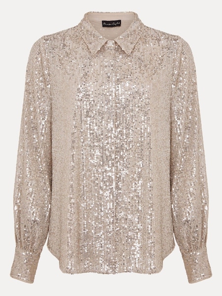 Phase Eight Cream Medora Sequin Shirt (D23409) | €60