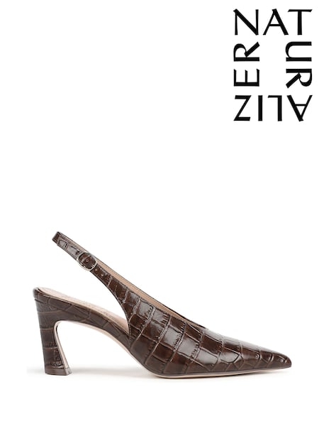 Brown - Naturalizer Elaine Regular Fit Slingbacks Shoes