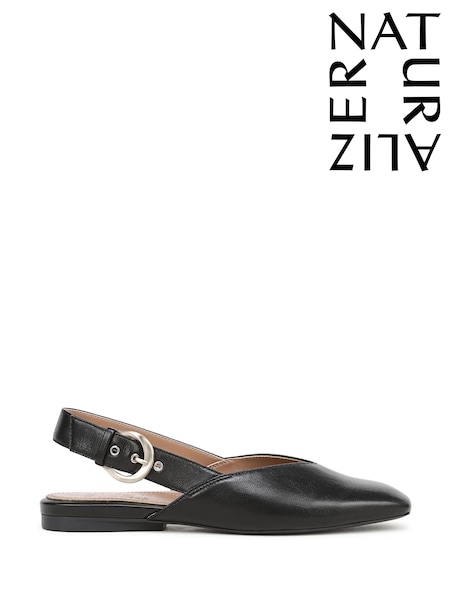 Black - Naturalizer Crystal Wide Fit Slingbacks