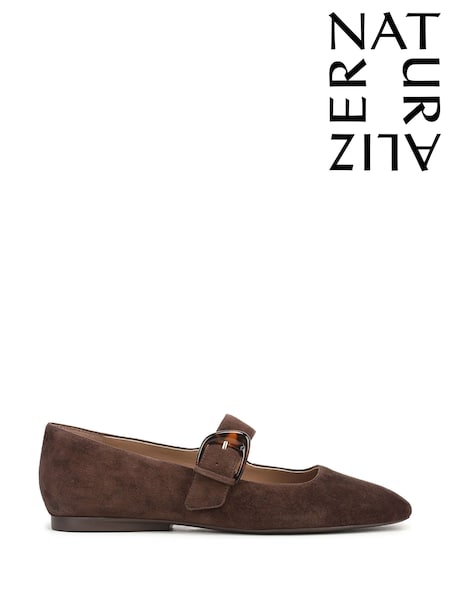 Brown - Naturalizer Cosmic Wide Fit Mary Janes