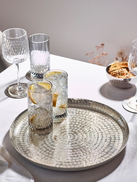 Hammered Metal Round Tray (D24487) | € 8