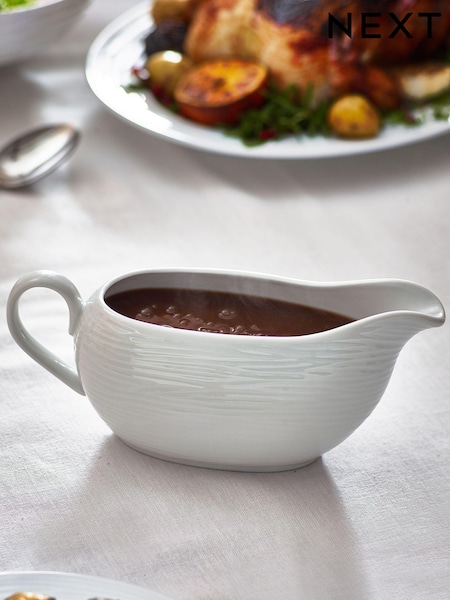 White Extra Large Malvern Gravy Boat (D24488) | OMR6