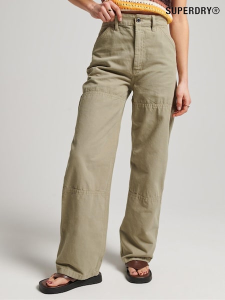 Superdry Green Vintage Wide Carpenter Trousers (D25019) | €31