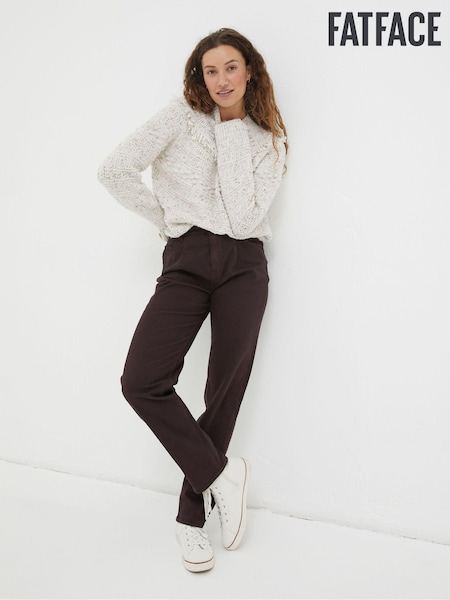 FatFace Purple Cleo Canvas Barrel Leg Chinos (D25180) | €27