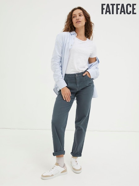 FatFace Blue Cleo Canvas Barrel Leg Chinos (D25370) | €22