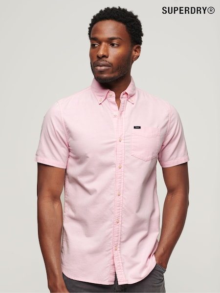 Superdry Vintage Oxford Short Sleeve 100% Cotton Shirt (D25639) | 180 LEI