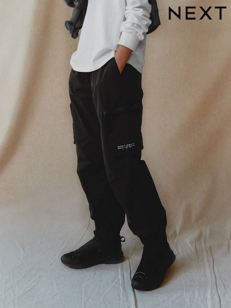 črna - Lined Parachute Cargo Trousers (3-16yrs) (D25880) | € 16 - € 21