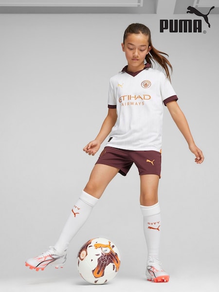 Puma White Manchester City Away Replica 23/24 Kids Football Shirt (D25920) | €40