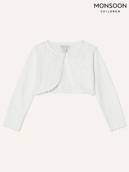 Monsoon Cream Baby 100% Cotton 3D Petal Cardigan (D25941) | €30 - €33