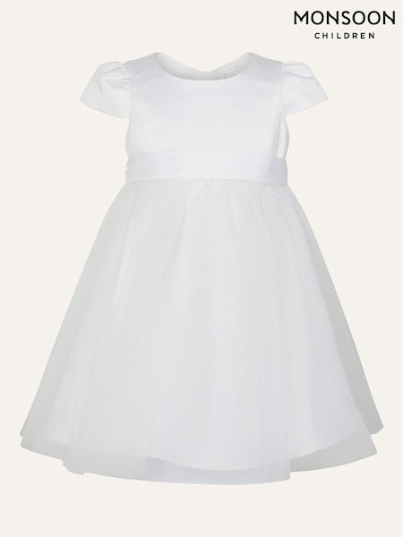 Monsoon Cream Tulle Baby Bridesmaid Dress (D25946) | 148 QAR - 173 QAR