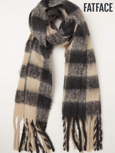 FatFace Black Bonnie Check Scarf (D26023) | €21.50