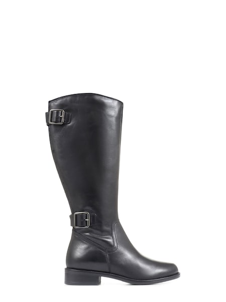 Jones Bootmaker Carrara Wide Calf Fit Leather Black Boots (D26053) | €95
