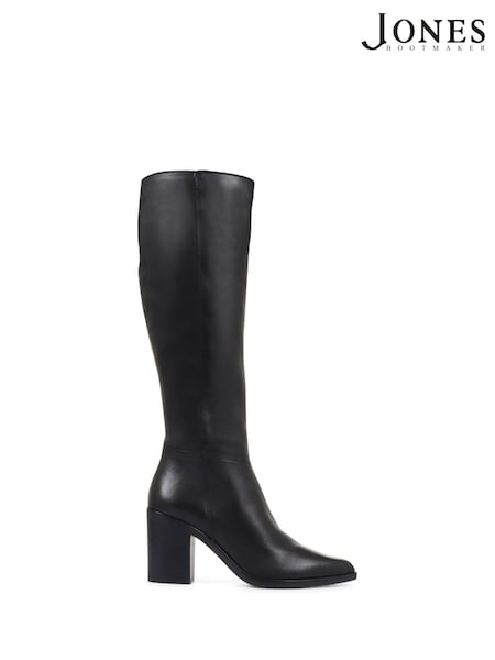 Jones Bootmaker Black Cagliari Extra Slim Knee High Boots (D26054) | €242
