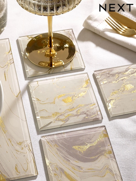 Natural Galaxy Glass Coasters Set of 4 (D27187) | $26