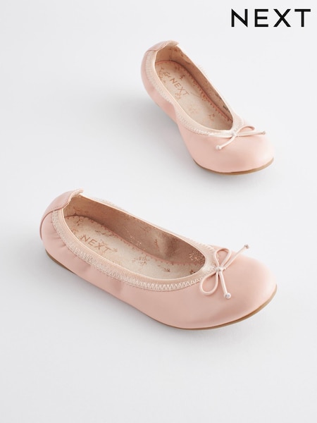 Pink Stretch Bow Ballerina Shoes (D27341) | €4.50 - €5