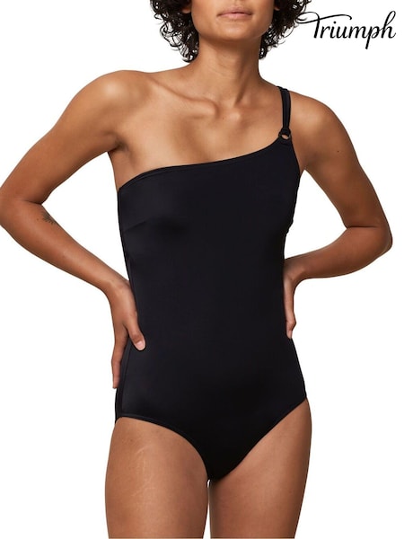 Triumph Black One Shoulder Padded Swimsuit (D28484) | €22