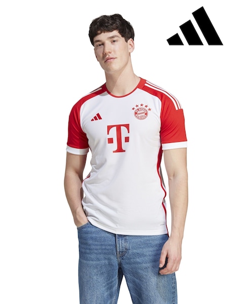 adidas White FC Bayern 23/24 Home Jersey (D28851) | €58