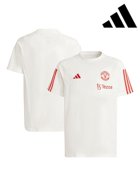 adidas White Manchester United Tiro 23 Training Kids T-Shirt (D28885) | €32