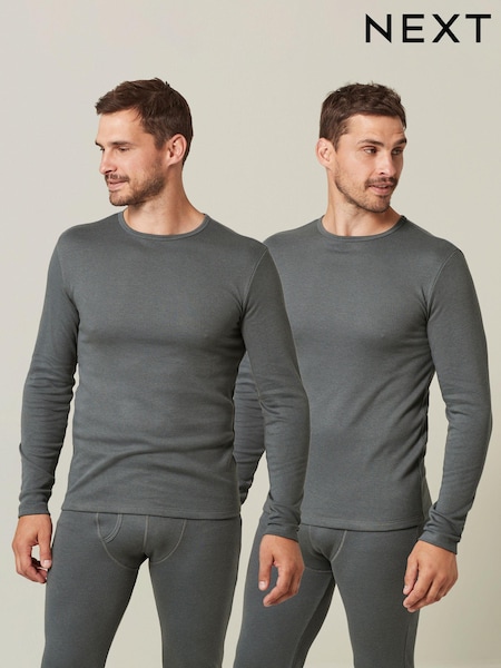 Grey 2 Pack Thermal Long Sleeve Top (D29703) | €15