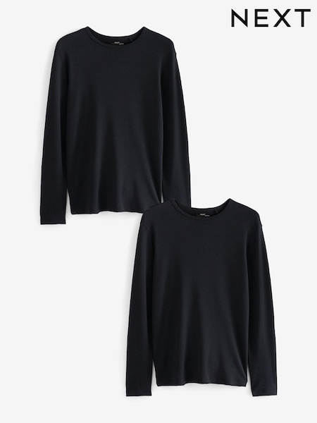Black Long Sleeve Thermogen Tops 2 Pack (D29706) | €16