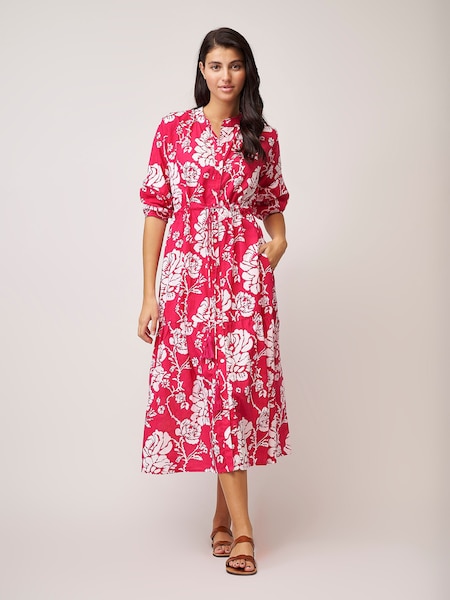Dream Red Tuscany Button Down Maxi Dress (D29743) | €36