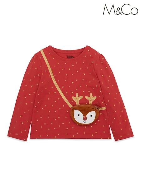 M&Co Red Christmas Reindeer Bag T-Shirt (D29888) | 7 €