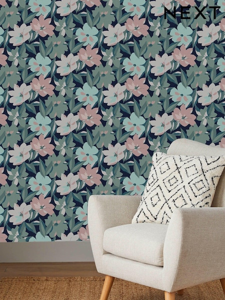 Hot House Floral Midnight 10M Wallpaper (D29997) | 41 €