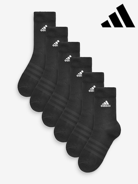 adidas Black Cushioned Crew Socks 6 Pack (D30471) | €25