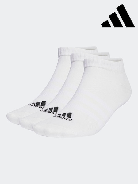 adidas White Adult Thin and Light Sportswear Low Cut Socks 3 Pack (D30473) | €13