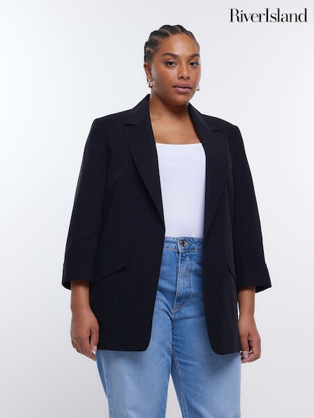 River Island Black Plus Blazer (D30773) | €19