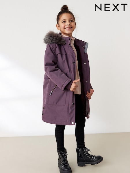 Purple Waterproof Parka (3-16yrs) (D30883) | €29 - €35
