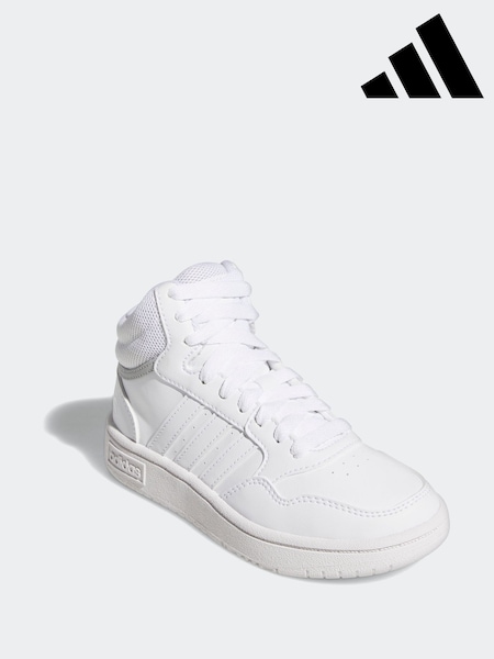 adidas White Hoops Mid Trainers (D30917) | €16