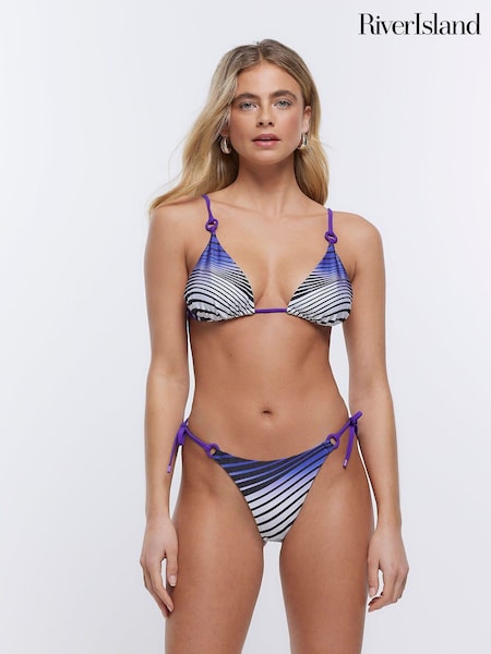 River Island Dark Blue Side Zebra Briefs (D30933) | €4