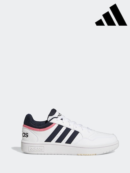adidas Originals Pink white black Hoops 3.0 Low Classic Trainers (D32027) | €42