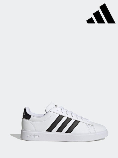 adidas White/Black Grand Court 2.0 Trainers (D32240) | R$ 690