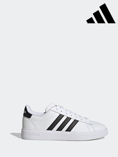 adidas White/Black Grand Court 2.0 Trainers (D32244) | R$ 690