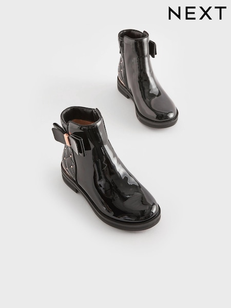 Schwarz/Roségold - Bow Stud Boots (D32352) | 11 € - 13 €