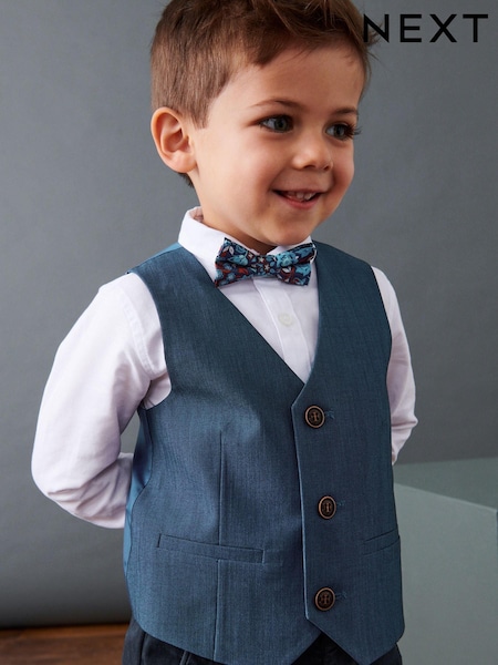 Blue Waistcoat, Shirt and Bowties Set (3mths-9yrs) (D32421) | €18 - €20