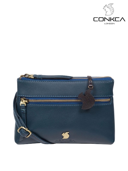 Conkca Blue Sweetie Leather Cross Body Bag (D32567) | €51