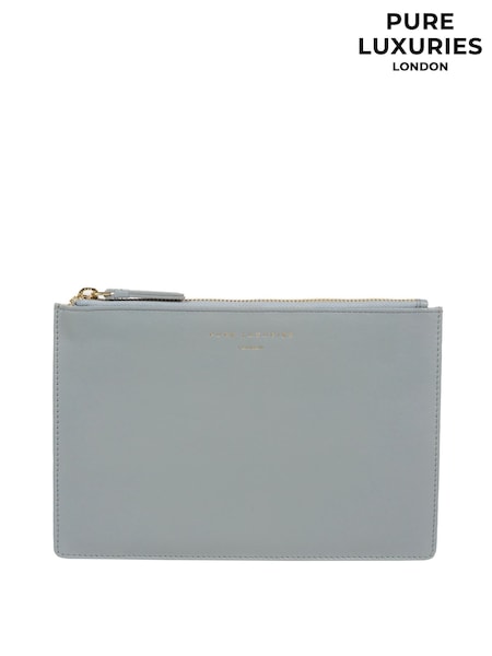 Кашеміровий блакитний - Pure Luxuries London Osterly Leather Pouch (D32573) | 1 502 грн