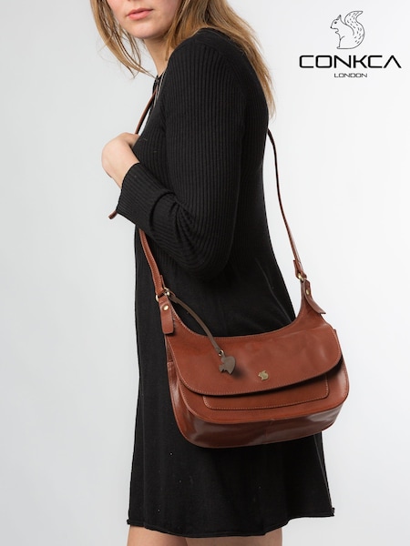Conkca Ellipse Leather Cross-Body Bag (D32600) | $103