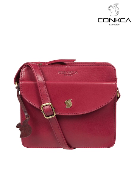 Orkidé Rosa - Conkca Magda Leather Cross-body Bag (D32782) | kr820