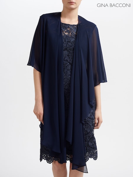 Sininen - Gina Bacconi sifonkihuivi CoverUp (D33287) | €110