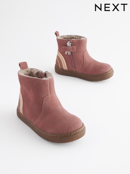 Rosa - Chelsea-Stiefel aus Veloursleder (D33330) | 15 € - 16 €