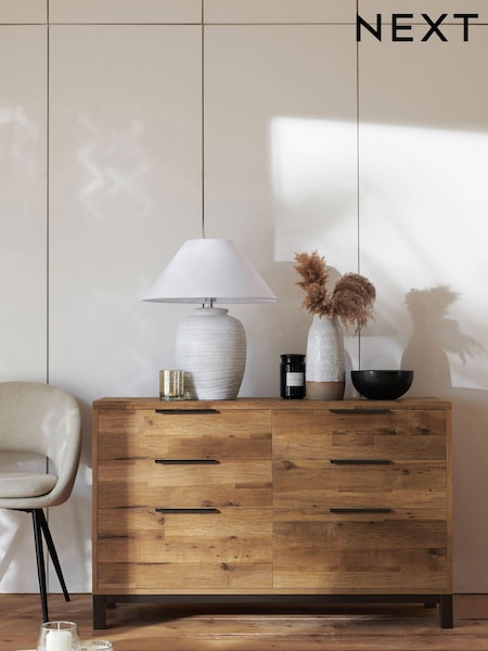 Dark Bronx Oak Effect 6 Drawer Chest of Drawers (D33722) | €490