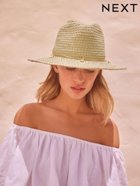 Panama Hat With Shell Trim (D34021) | 10 €