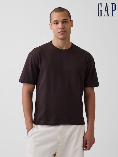Maro închis - Regular Gap Heavyweight Boxy T-shirt