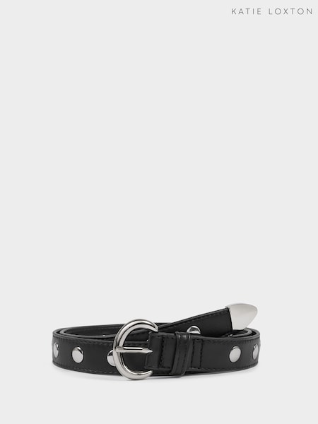 Black - Katie Loxton Studded Buckle Belt