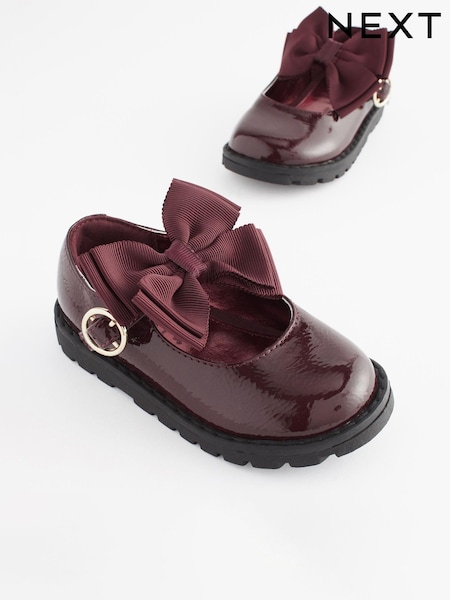 Plum Red Mary Jane Shoes (D34526) | OMR7