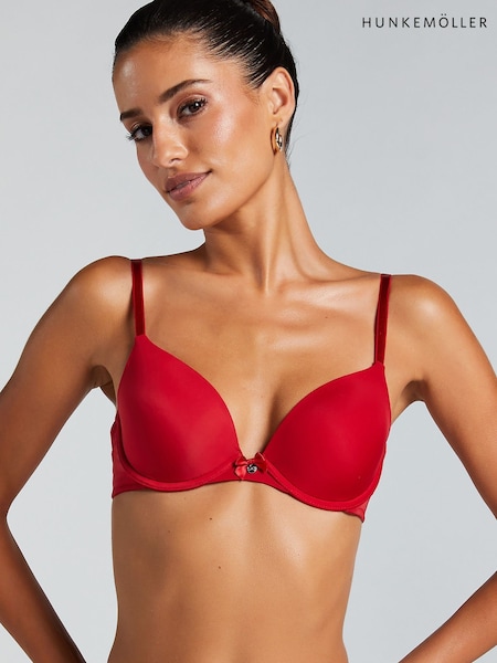 Roșu - Sutien cu armătură și burete Hunkemoller Plunge